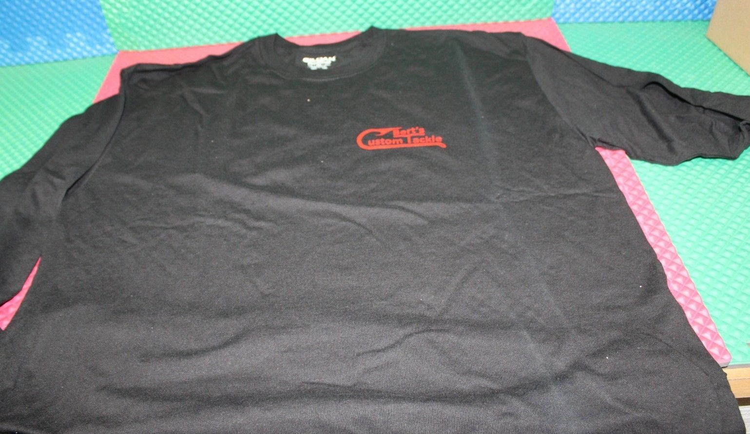 Berts Custom Tackle Black Long Sleeve 50/50 Poly Cotton Dry Blend Choose Size gallery