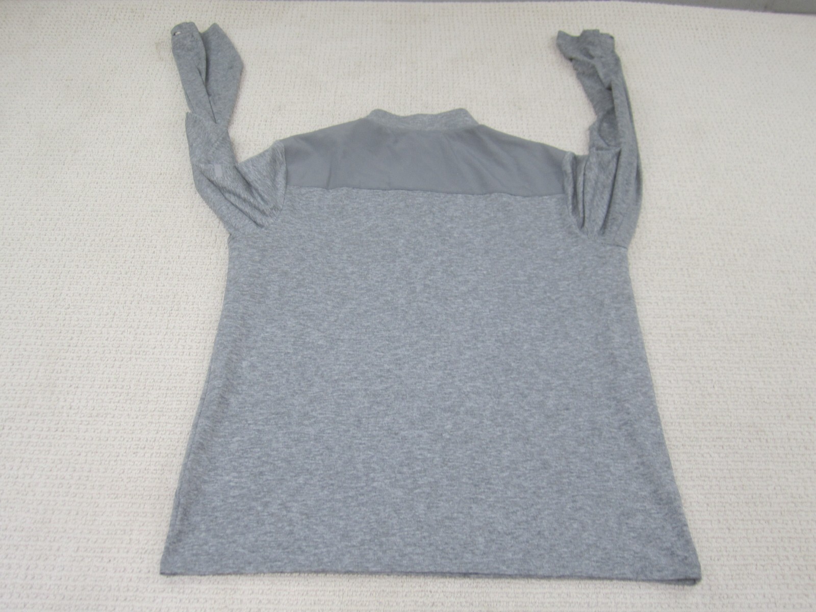 Tek Gear Shirt Mens Medium Gray 1/4 Zip Pullover Polyester Spandex Athletic gallery