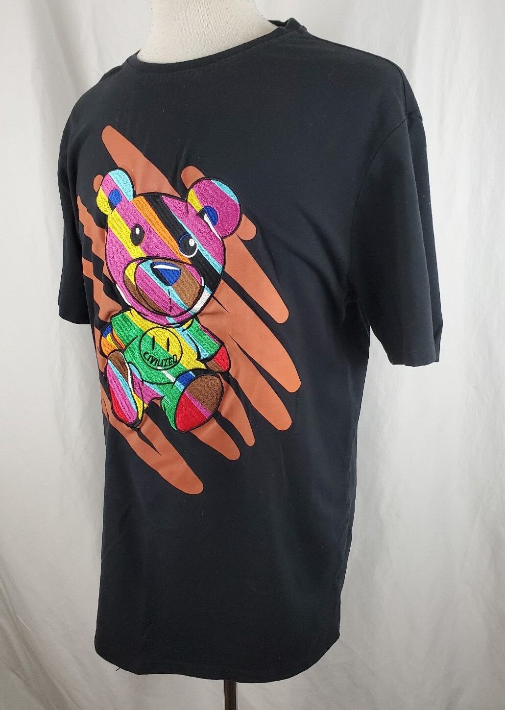 Civilized Clothing Embroidered Bear Logo Mens T-Shirt XL Cotton Blend Crewneck gallery