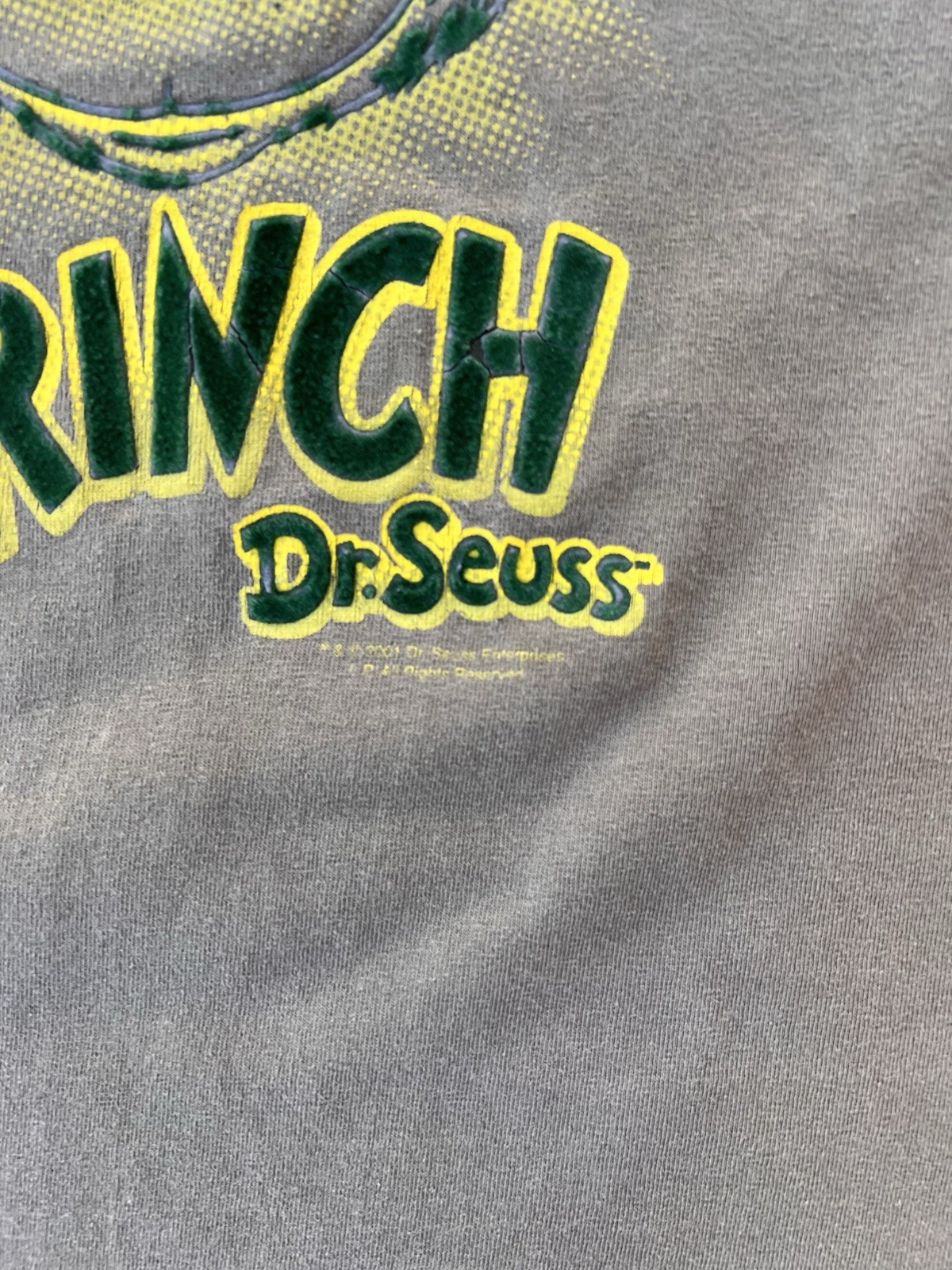 Vintage Christmas Shirt Large Green The Grinch Who Stole Xmas Dr Seuss Y2K Wear gallery