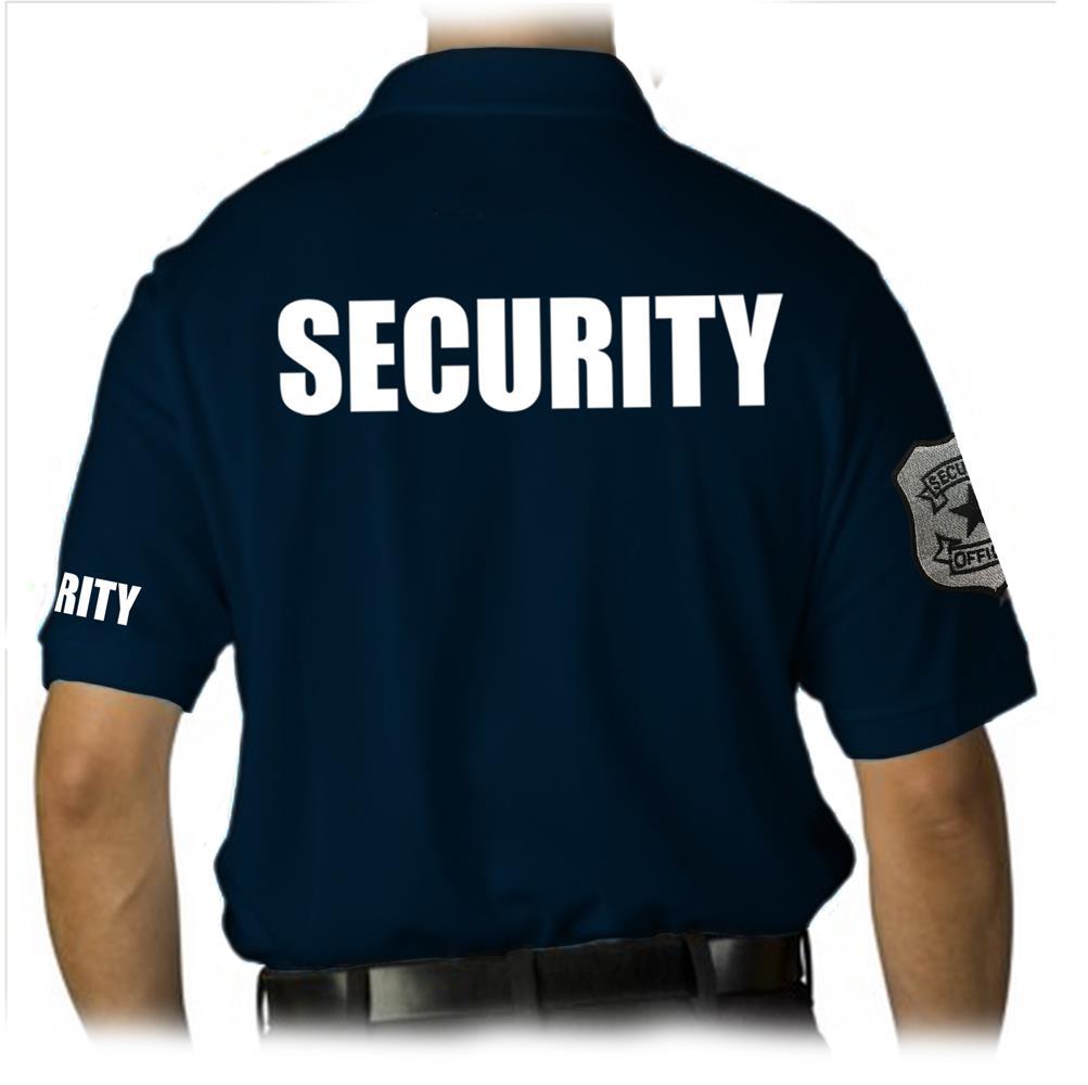 NEW MEN'S PRINTED GRAPHIC DESIGN SECURITY EMBROIDERY PATCH UNIFORM POLO SHIRTS gallery