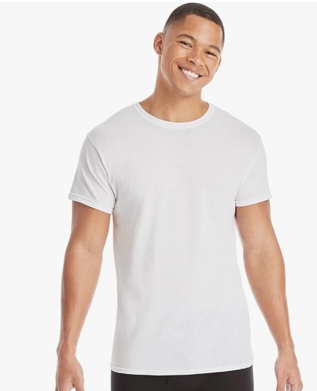 Hanes Men's Cotton, Moisture-Wicking Crew Tee Undershirts - Pack Of 3 - 2XL gallery