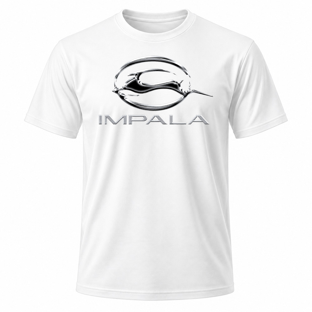 Impala Classic Car Men’s White Graphic T Shirt Freeships