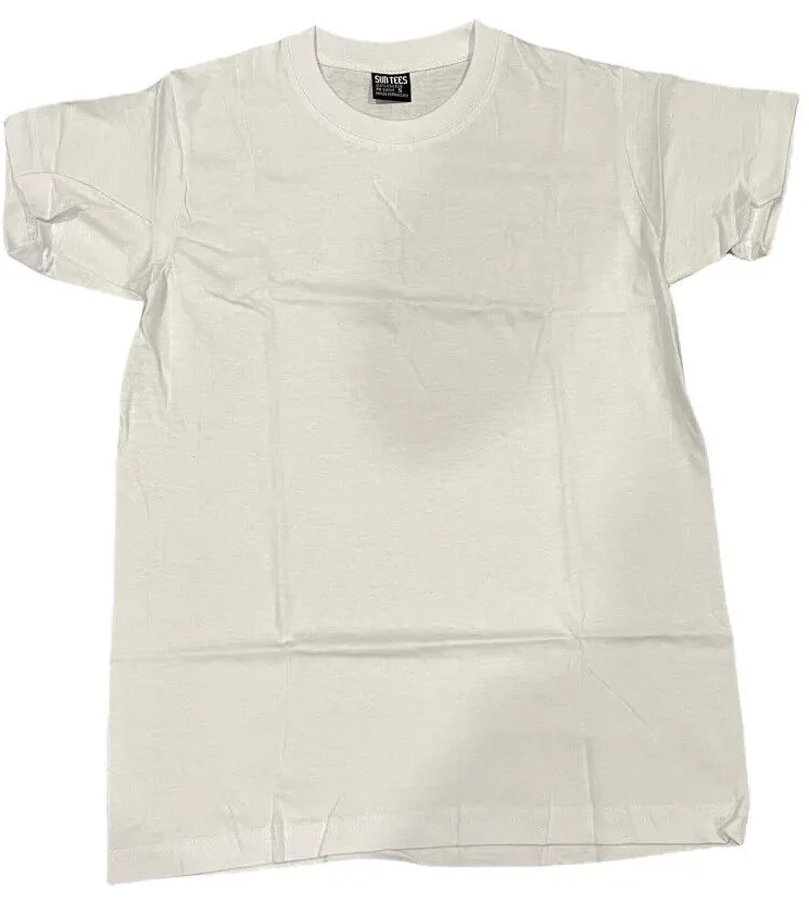 6-Pack SunTees Heavy Cotton White T-Shirts Crew Neck Short Sleeves gallery