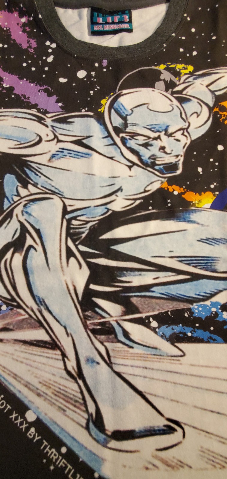 Thr1ft L1f3 Silver Surfer Marvel Comics All Over Print Shirt Size S Thrift Life gallery