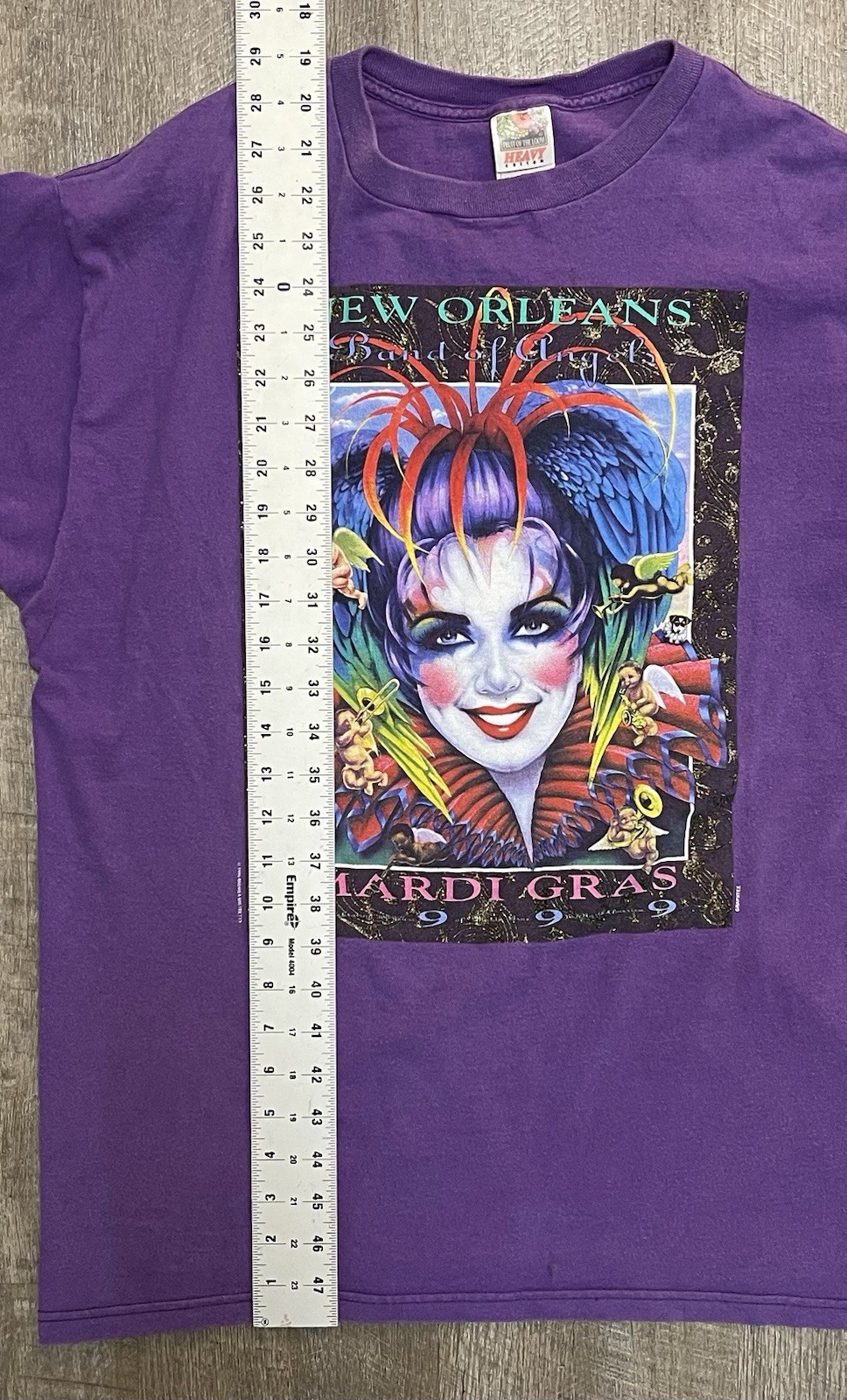 Vtg Mardi Gras T Shirt XL New Orleans 1999 ANDREA MISTRETTA Graphic Heavy Tee gallery