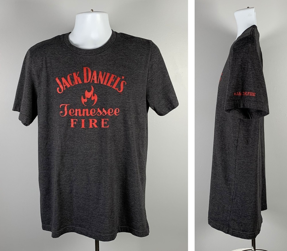 Jack Daniel’s Tennessee Fire T Shirt Mens Large Cotton Poly Blend #JACKFIRE