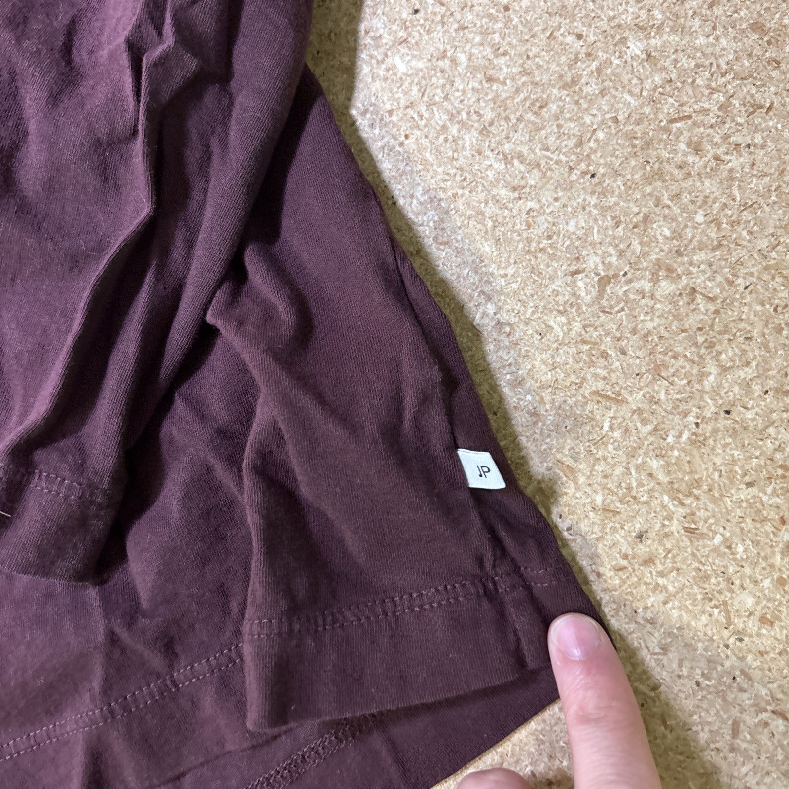 Standard James Perse Shirt Mens 3 Large Maroon Cotton Long Sleeve Crew USA Made gallery