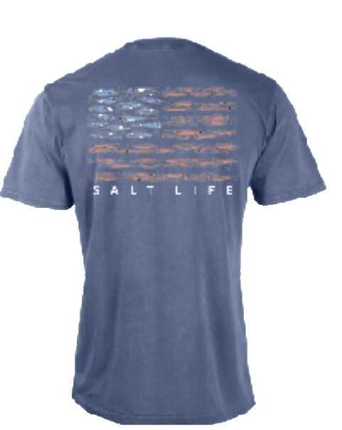 Salt Life American Lure Saltwash 4th Of July Navy L Live Salty Saltlife NWT