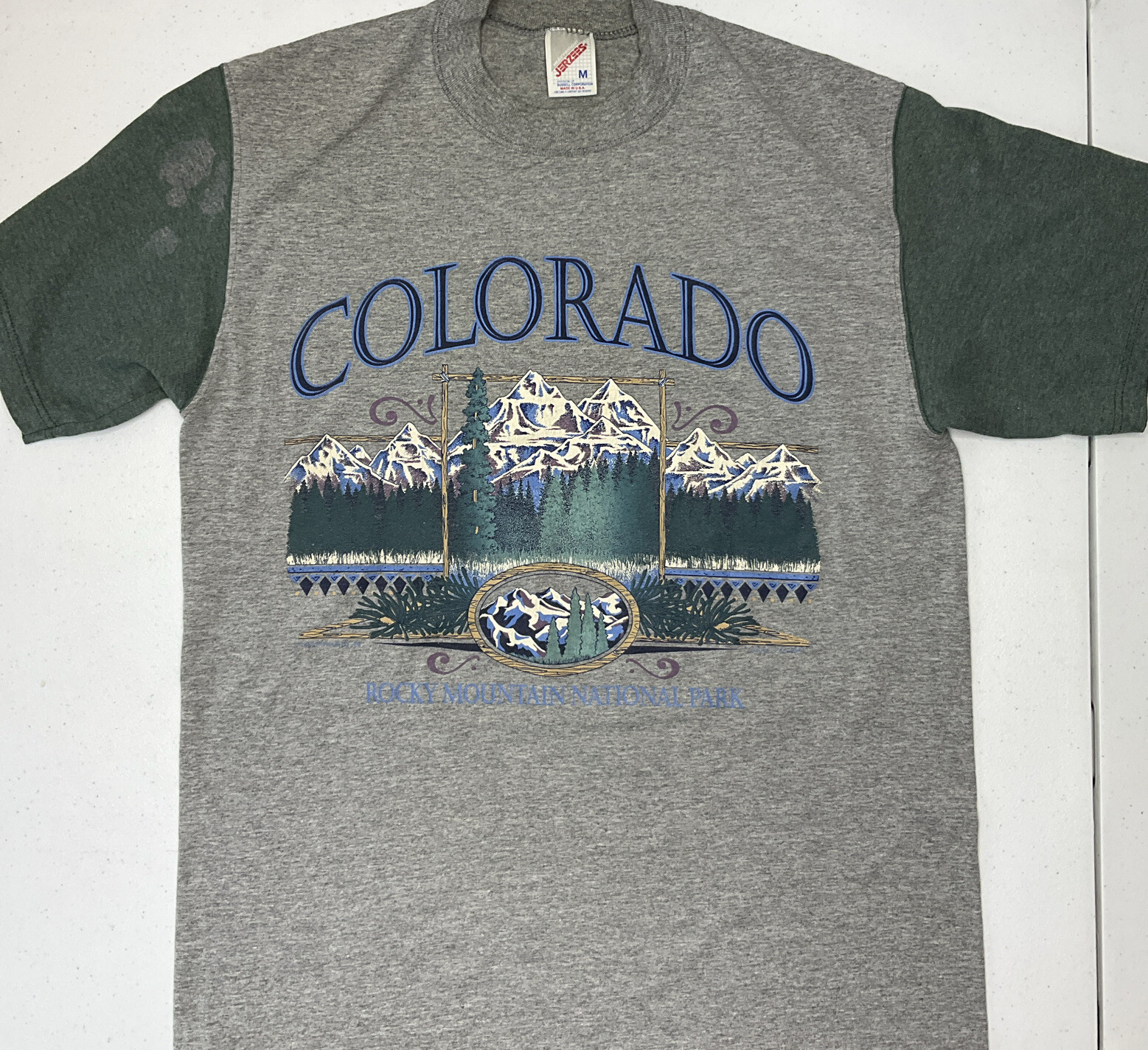 Vintage 90s Colorado Shirt Sz M Rocky Mountain National Park Graphic Tee USA gallery