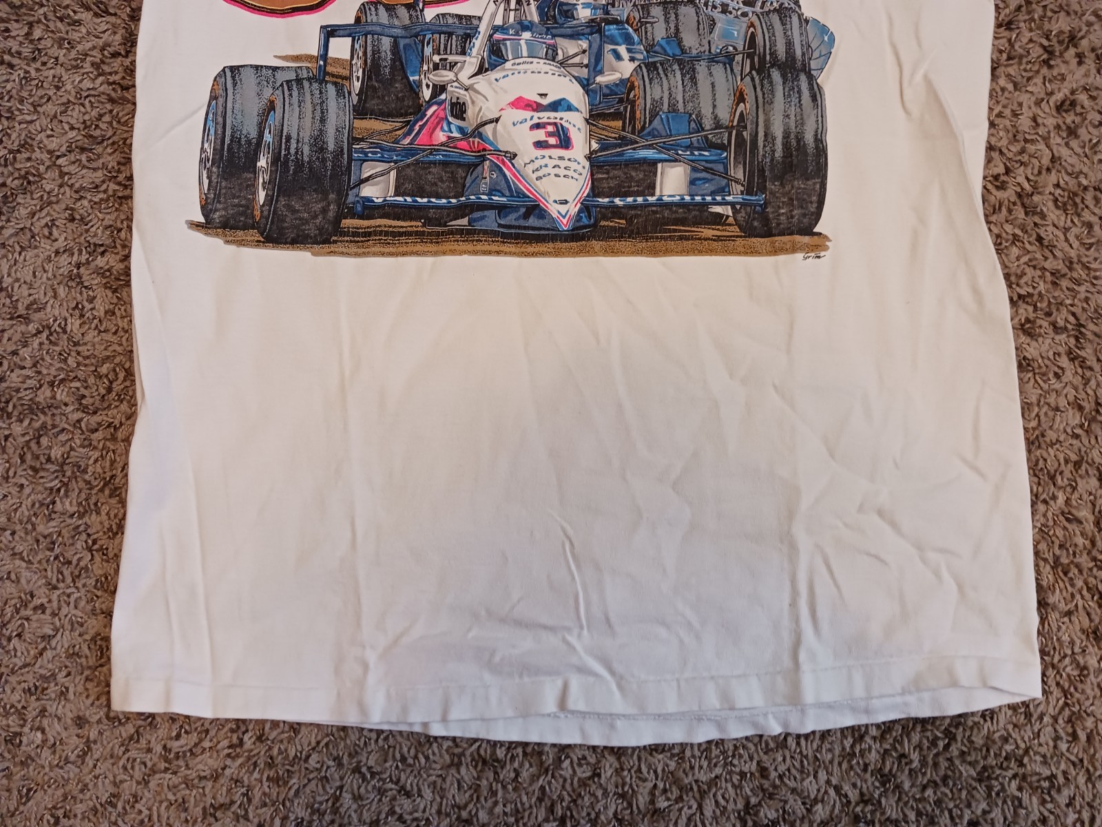 VINTAGE 1993 77th Indianapolis 500 T-Shirt Al Unser Jr Size L Delta USA Made gallery