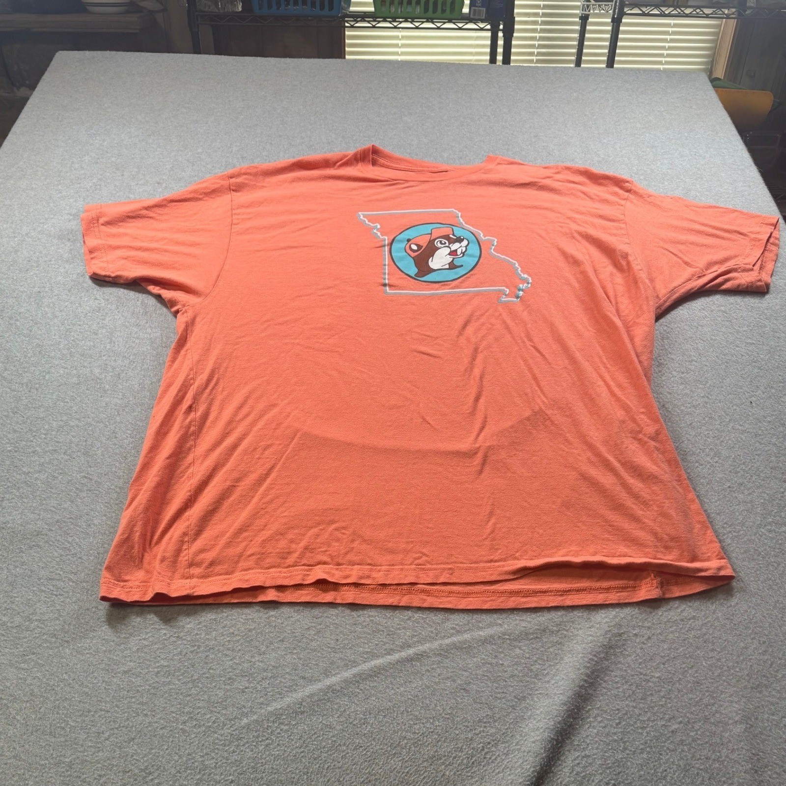 Buc-ee’s Missouri Graphic T-Shirt Mens 3XL Orange Short Sleeve Beaver Souvenir
