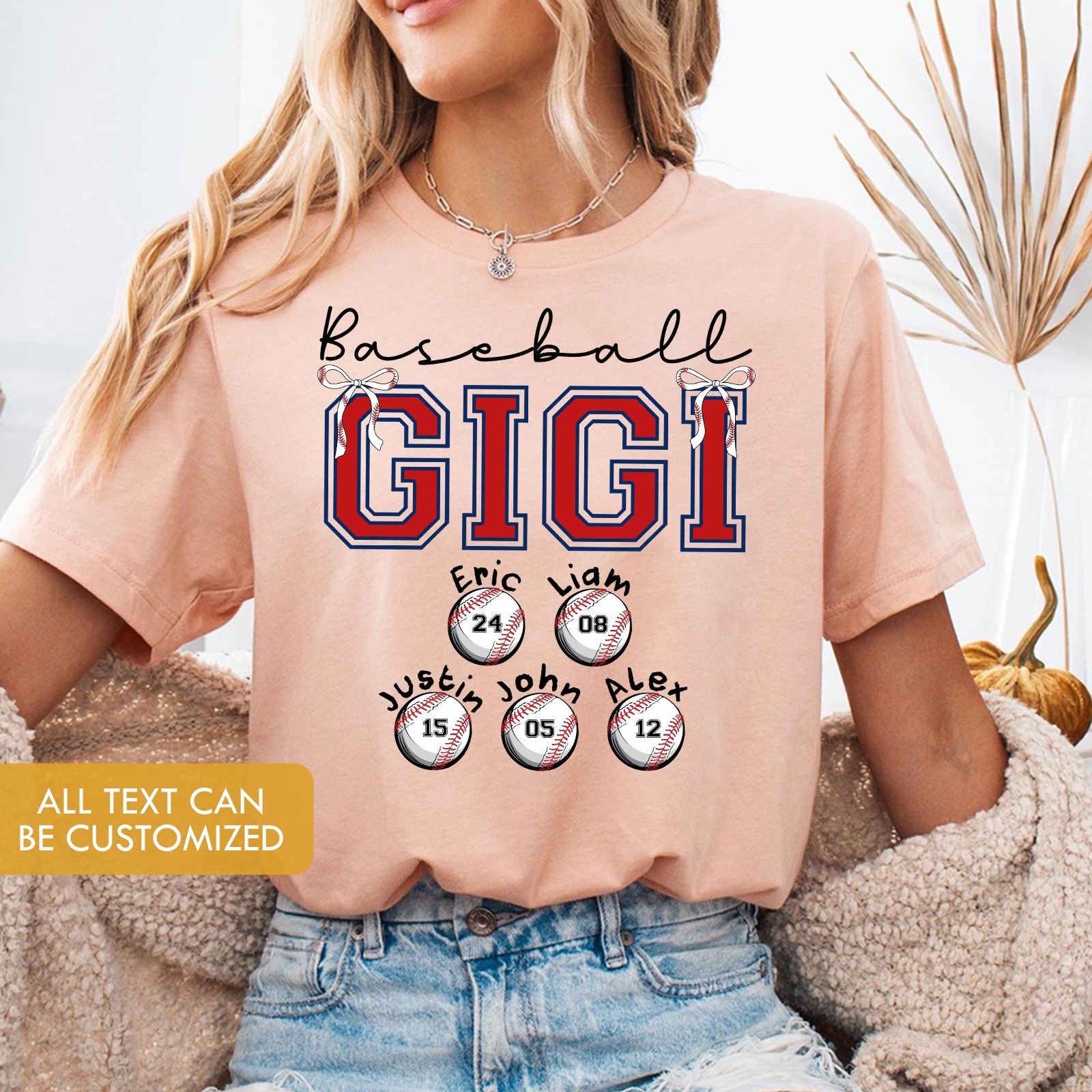 Personalized Baseball Gigi Shirt Custom Player Name Number Grandmothers Gift Tee gallery