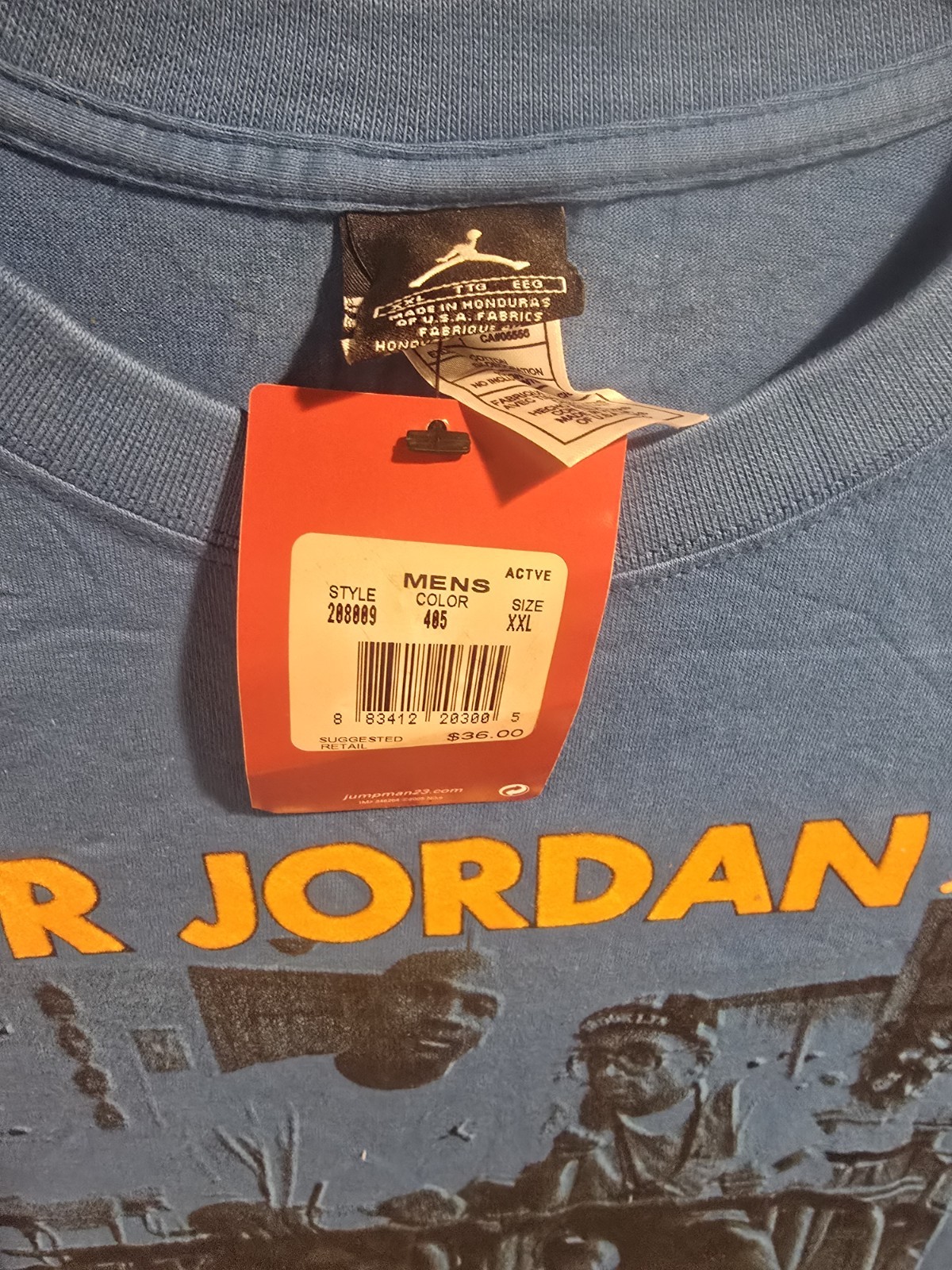 ​Vtg 2005 Nike Air Jordan Stay In School T Shirt NWT Blue XXL Spike Lee Flight gallery
