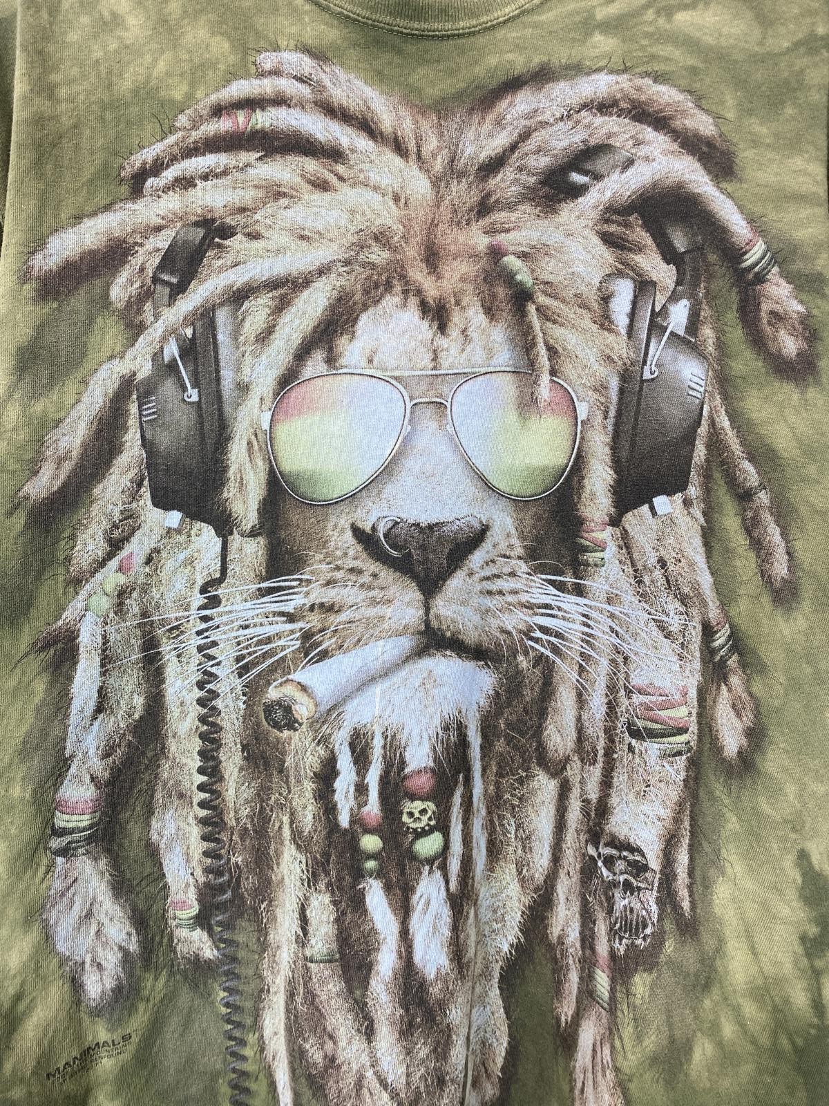 The Mountain Green Graphic T Shirt Animal Print Crew Neck Short Sleeve L gallery