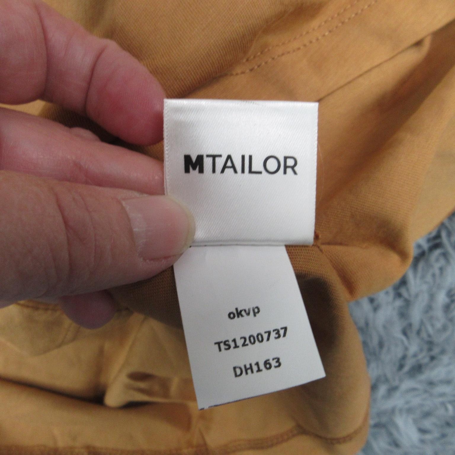 MTAILOR Shirt Mens Large Brown 100% Cotton Long Sleeve Crewneck Solid Tee NWOT gallery
