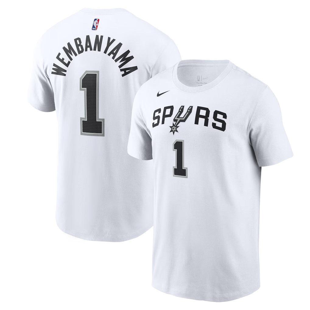 [DR6397-102] MENS NIKE NBA SPURS VICTOR WEMBANYAMA ESSENTIAL NAME & NUMBER T-SHI gallery
