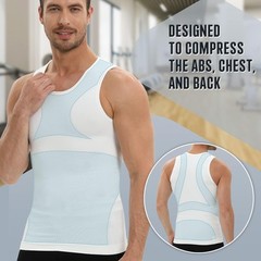 Slimming Compression Shirt for Men Gynecomastia Body Shaper Vest Undershirt Tank