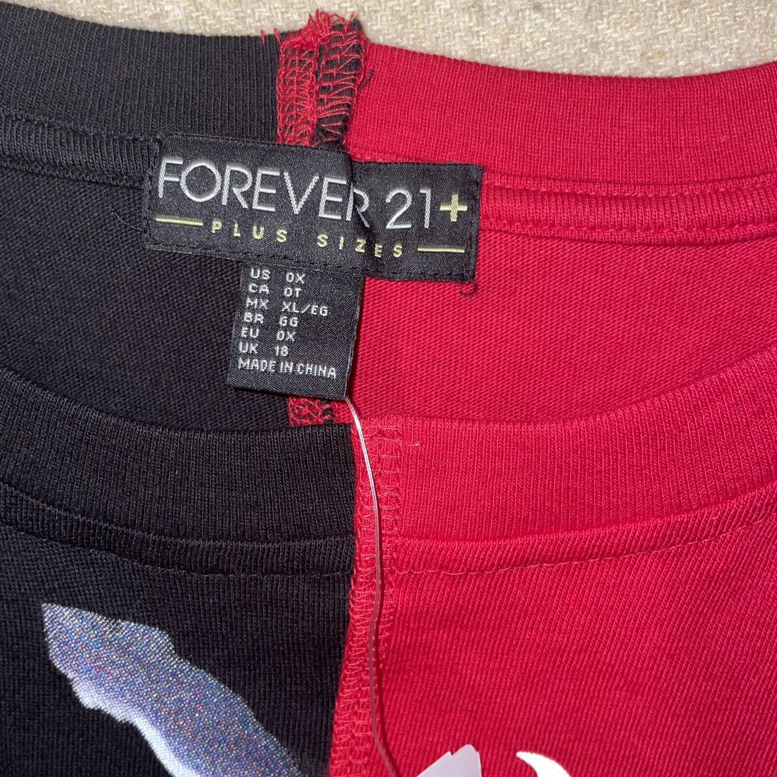 Rare Forever 21 Rockband Tour Shirt Double Sided Split Graphic size 0X gallery