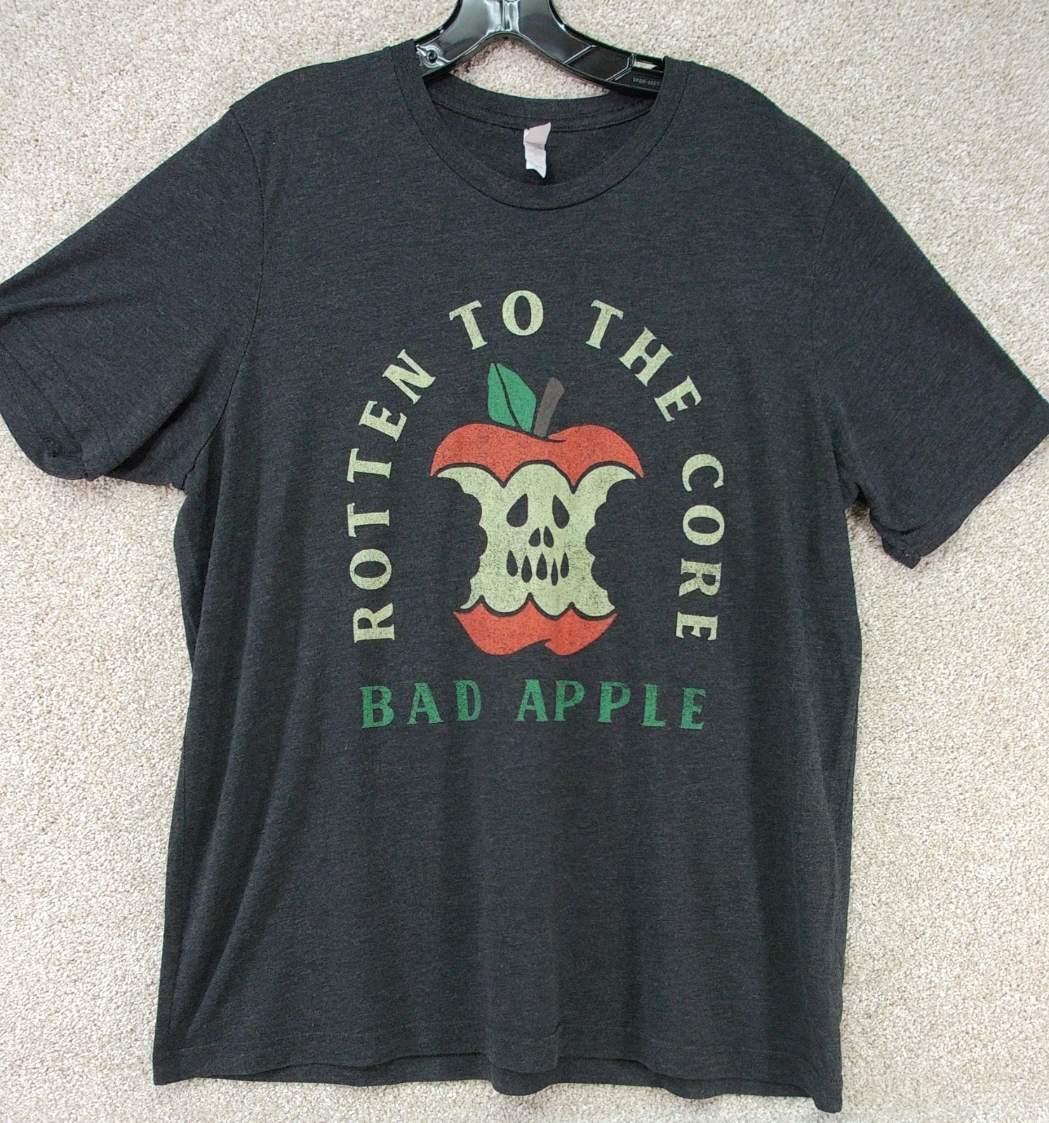 Men's Rotten To The Core Bad Apple T-Shirt size XL color Gray gallery