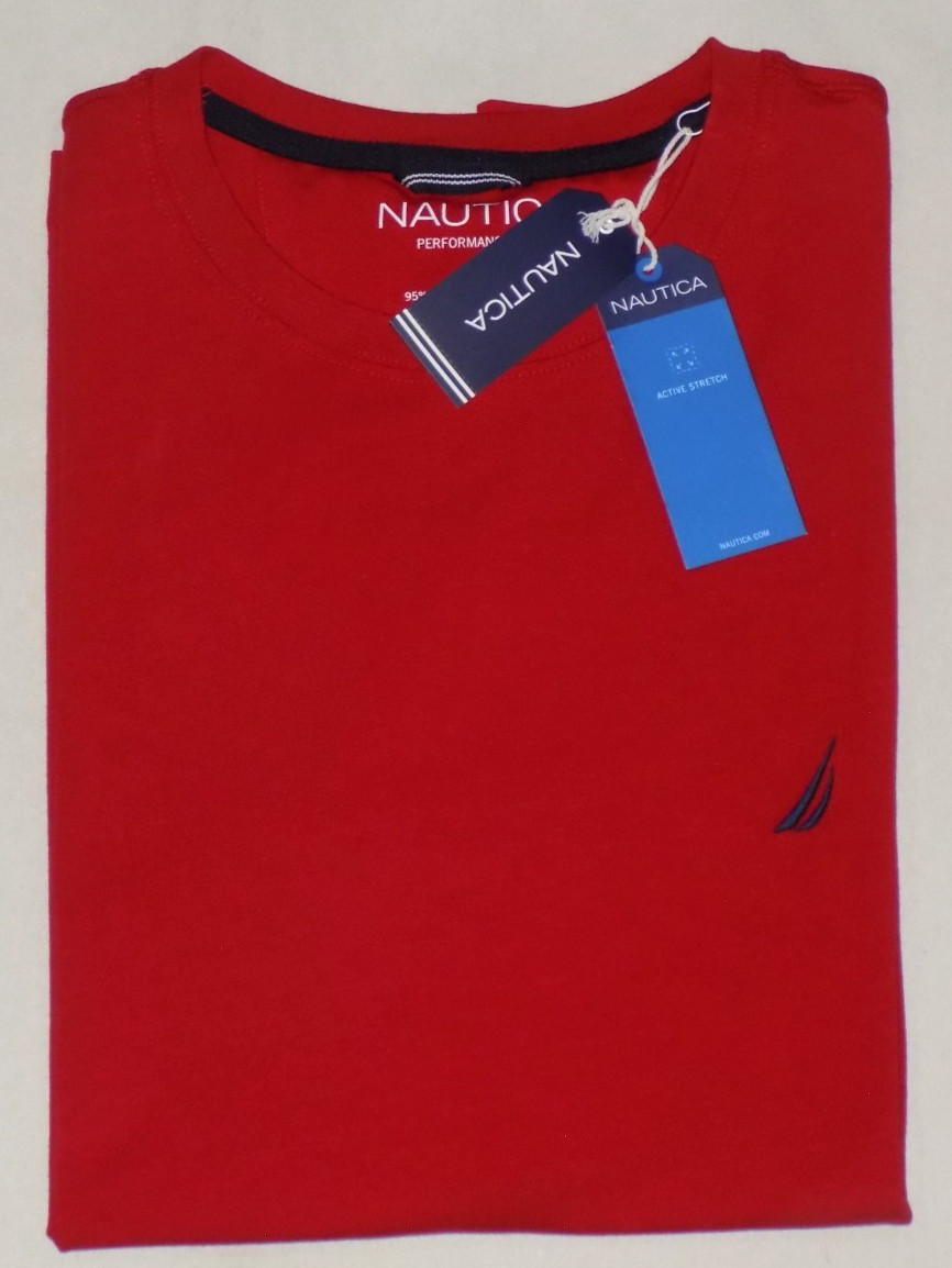 Nautica Men's Active Stretch Performance T-Shirts Naut Red L New gallery