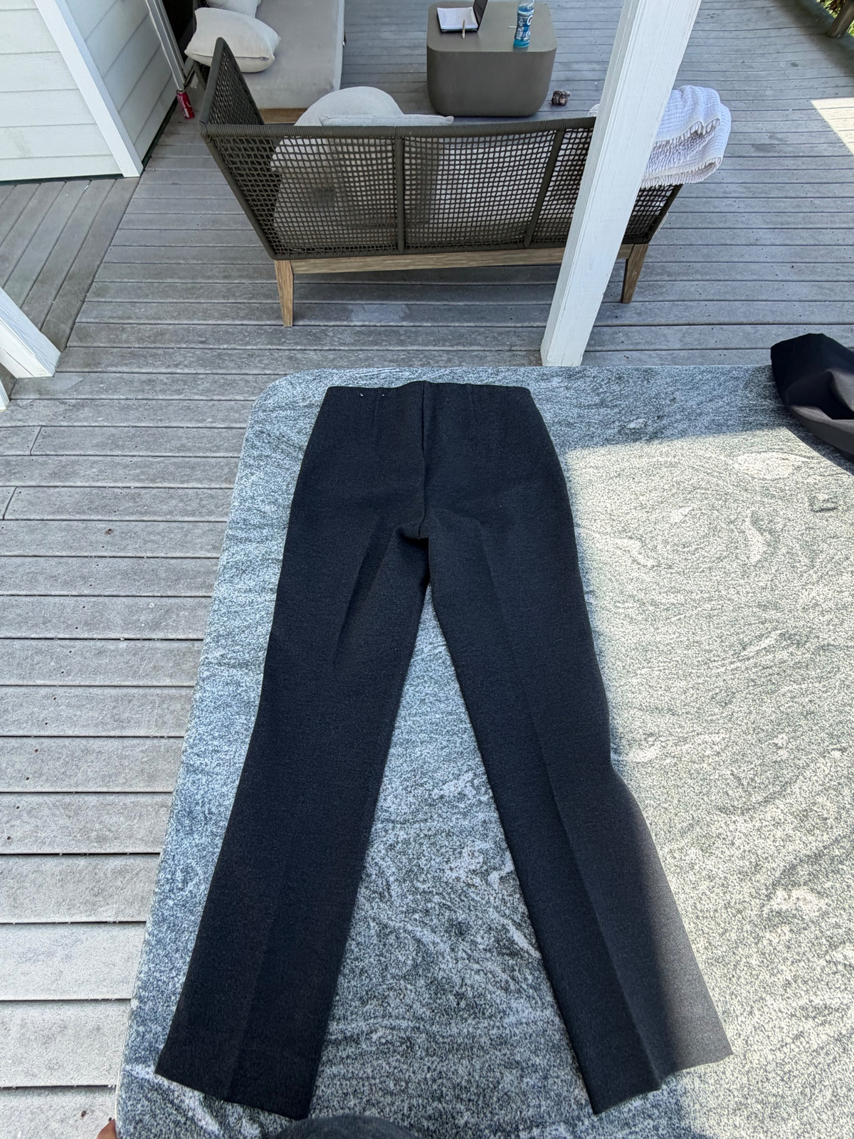 Vintage 2000s Classic Black Cotton Trousers, Unisex Yuppie Style gallery