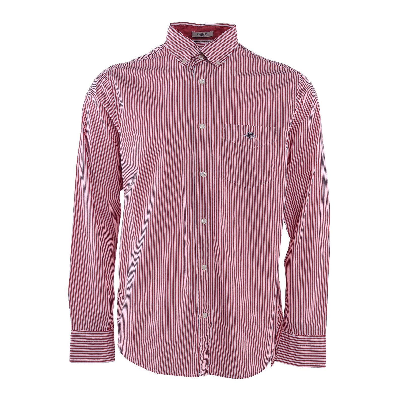 GANT men’s shirt long sleeve 100% cotton striped red business size L