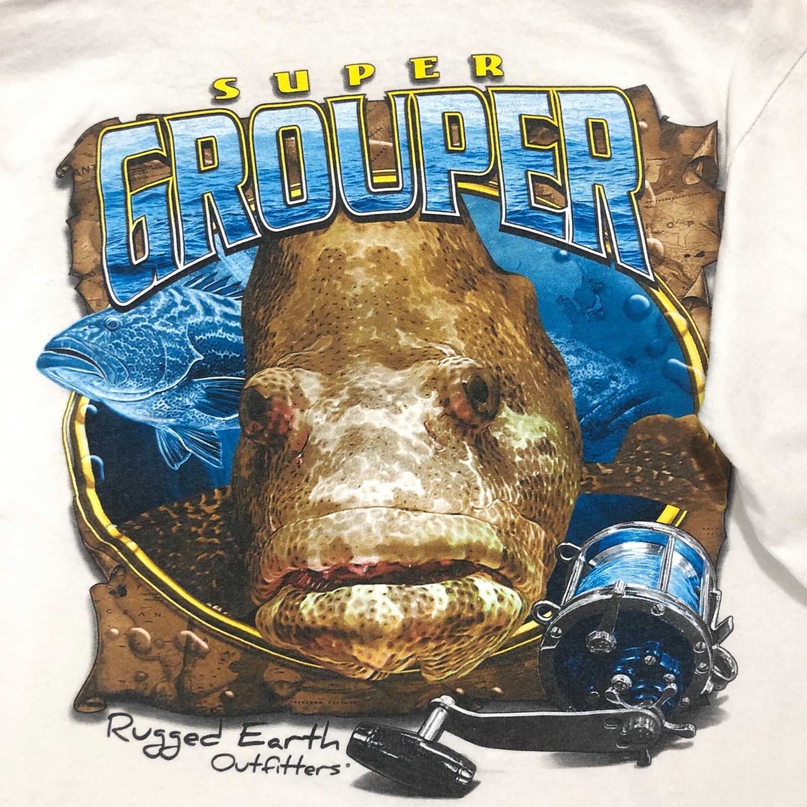 Rugged Earth Outfitters Super Grouper Fishing Graphic Long Sleeve T Shirt gallery