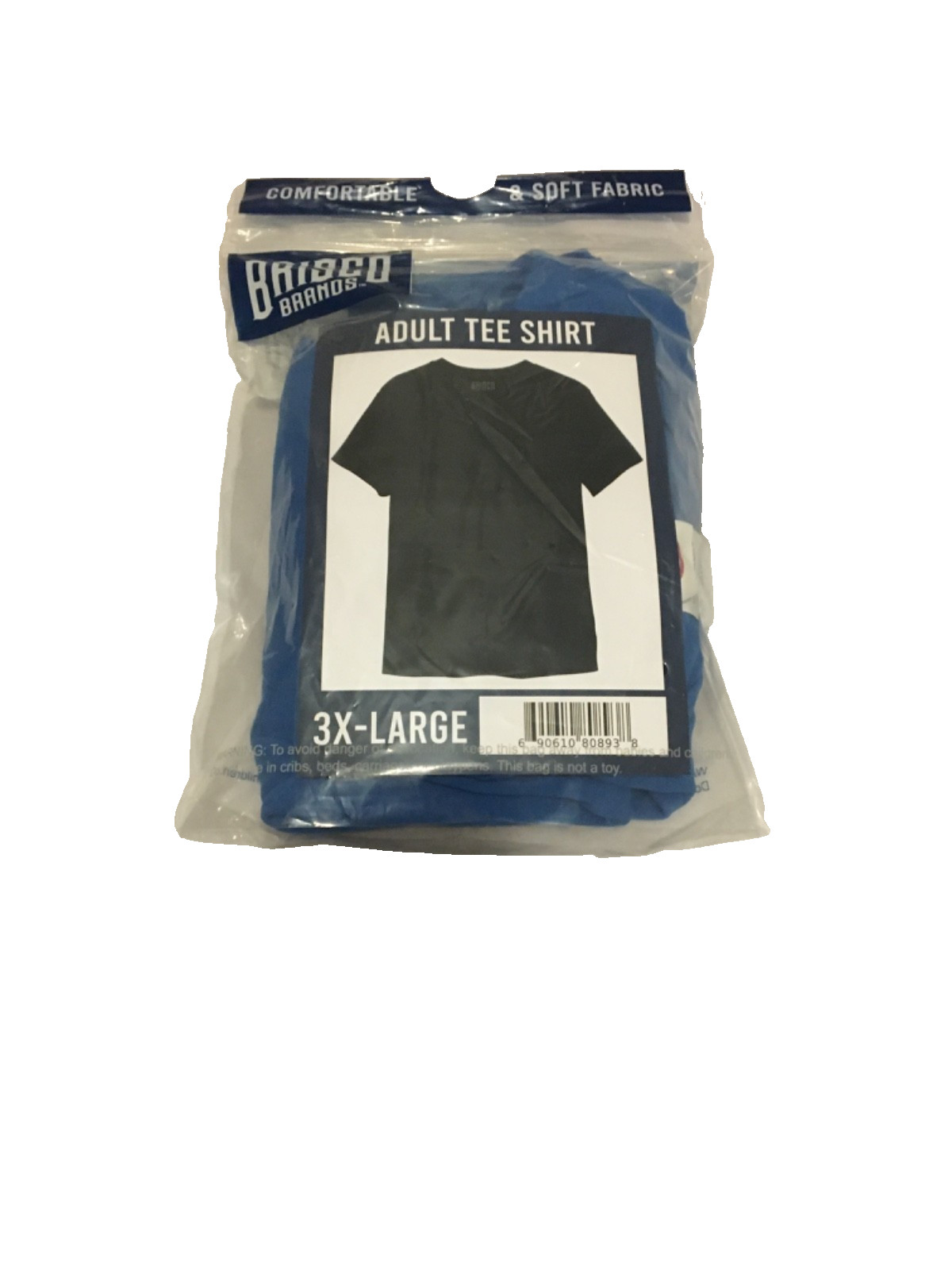 Brisco Brands Comfortable Short Sleeve Blue T-Shirt Adult 3X-Large NIB gallery
