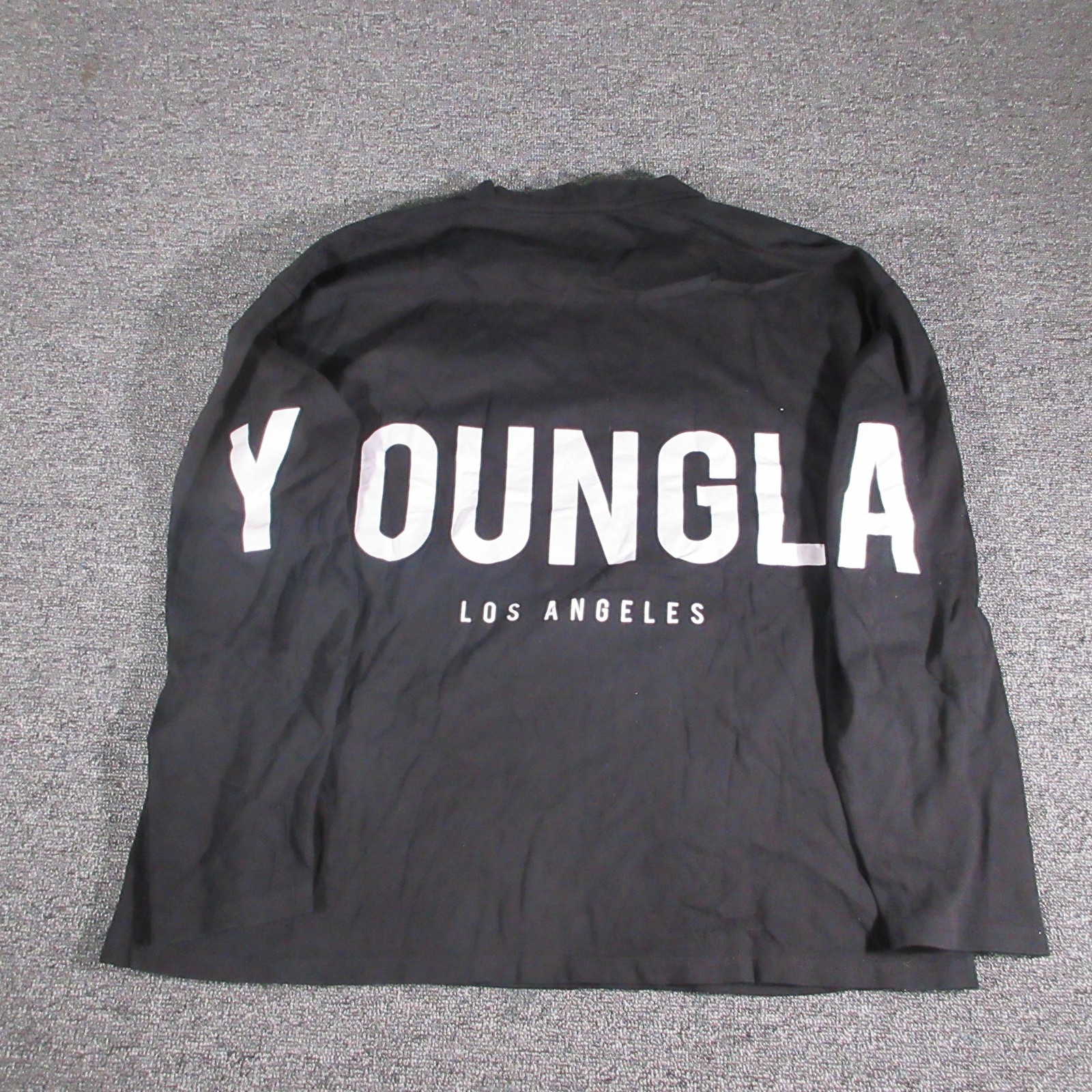 YoungLA Shirt Mens 2XL Black Long Sleeve Los Angeles Graphic Tagless Crewneck gallery