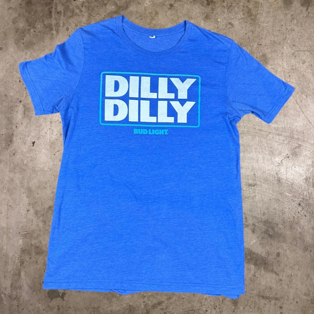 Brew City Dilly Dilly Bud Light T-Shirt Short Sleeve Tee Royal Blue Mens Size M