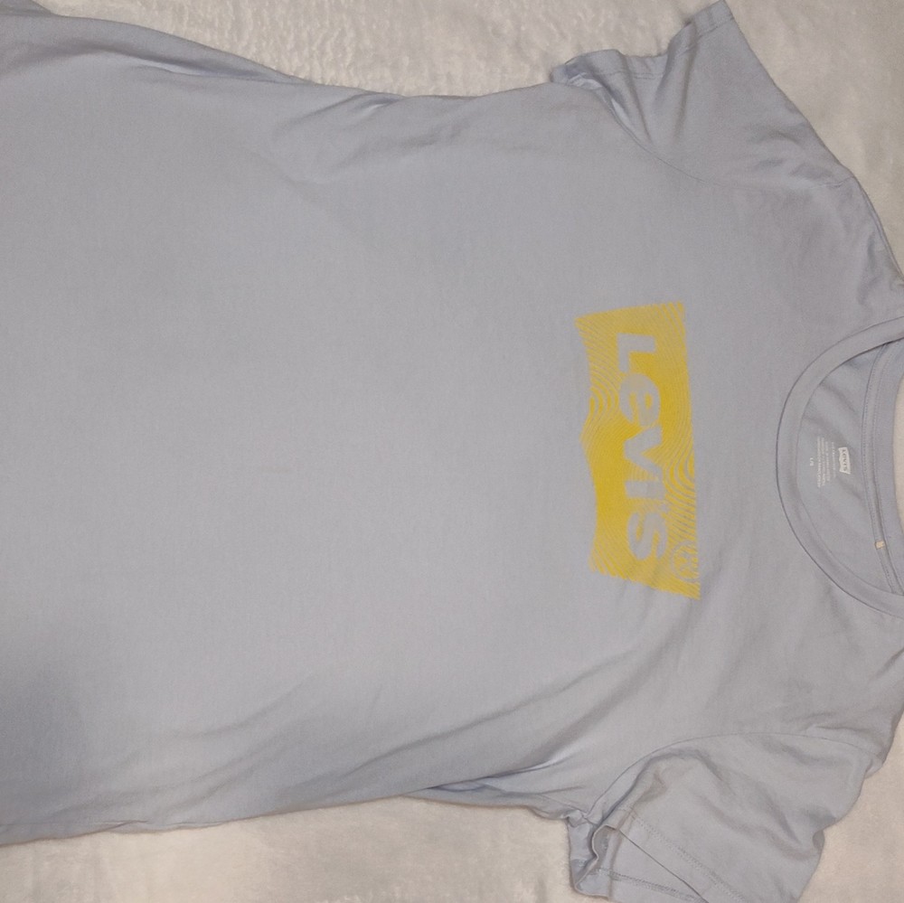 Levi’s Men’s Gray Graphic Logo Crew Neck Short Sleeve T-Shirt, Size L