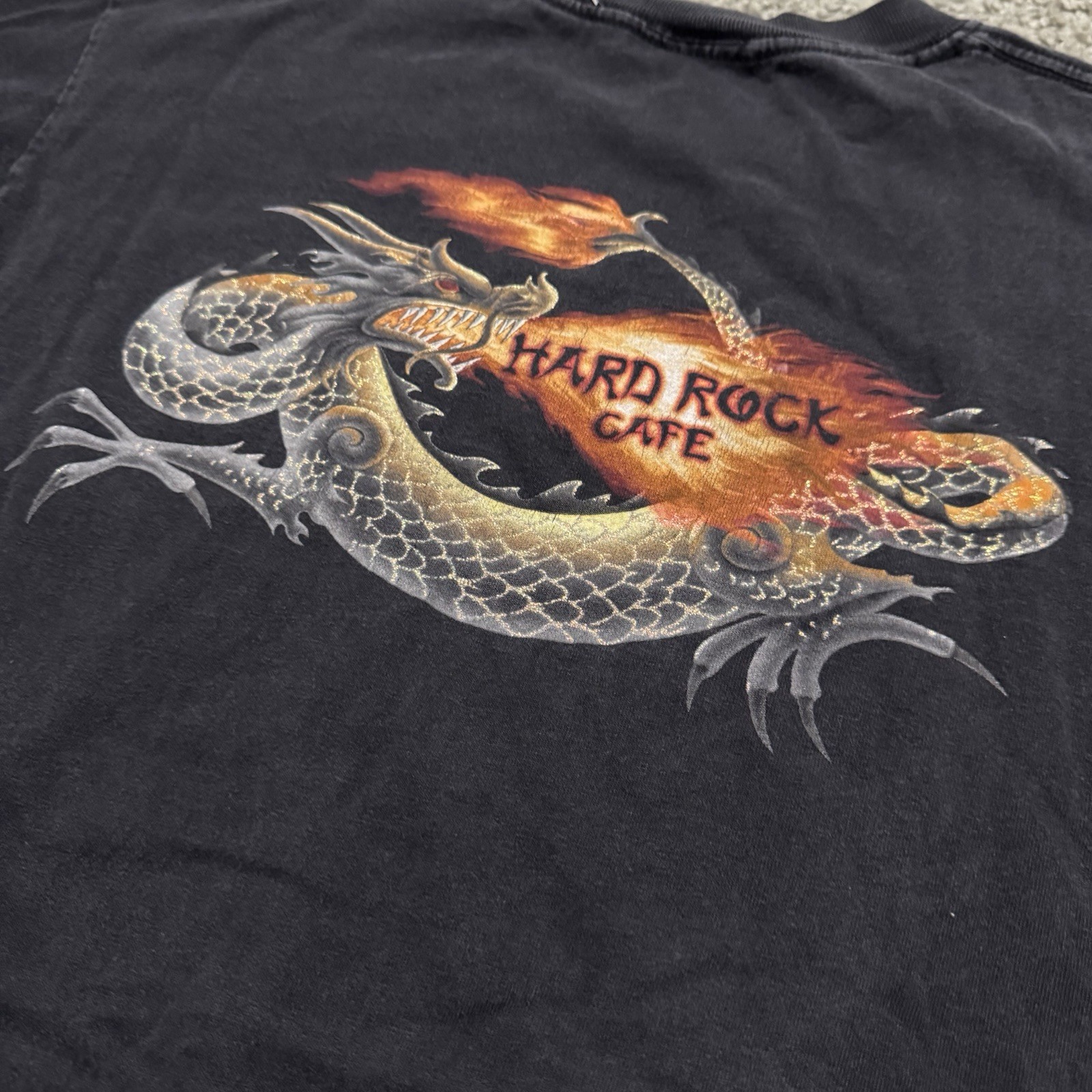 Vintage Hard Rock Cafe T Shirt Hollywood Ying Yang Dragon - M gallery