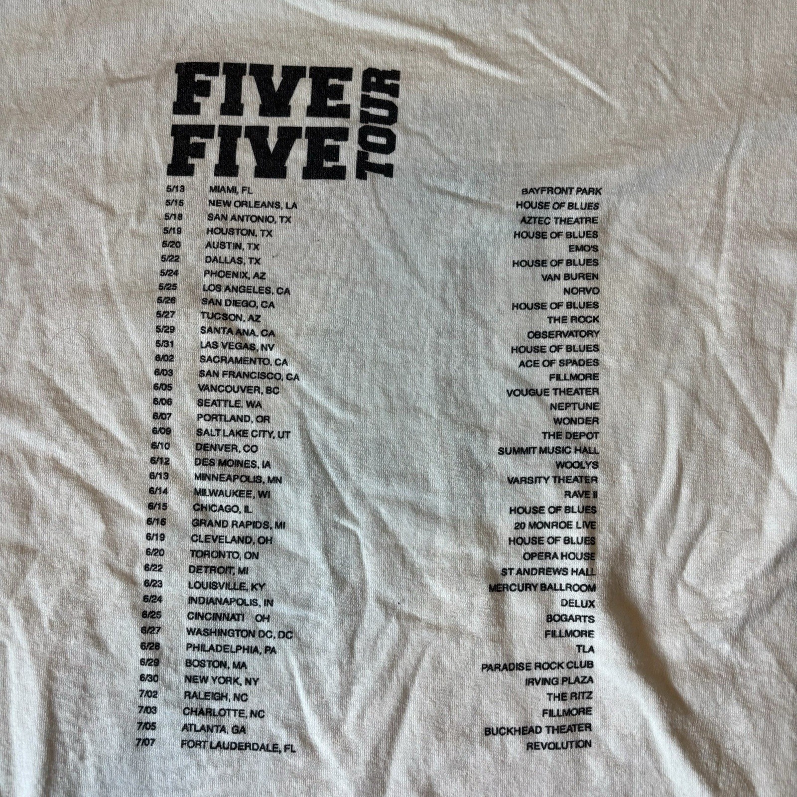 G59 Records x Pouya & Suicideboys Tour Date Tee White Adult Medium Merch gallery