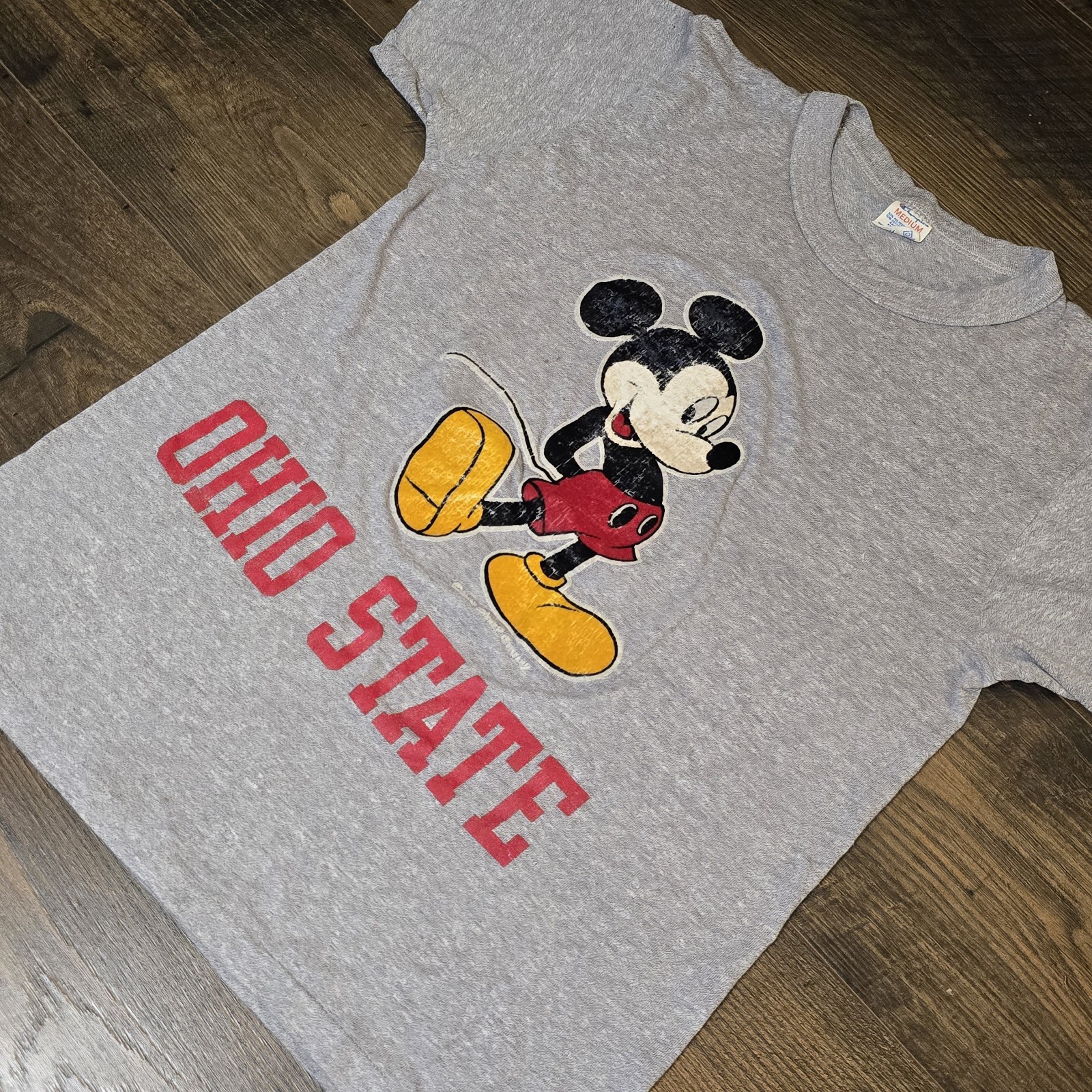 Vintage 80s Champion Disney OSU Ohio State Mickey Mouse T-Shirt M College Rare