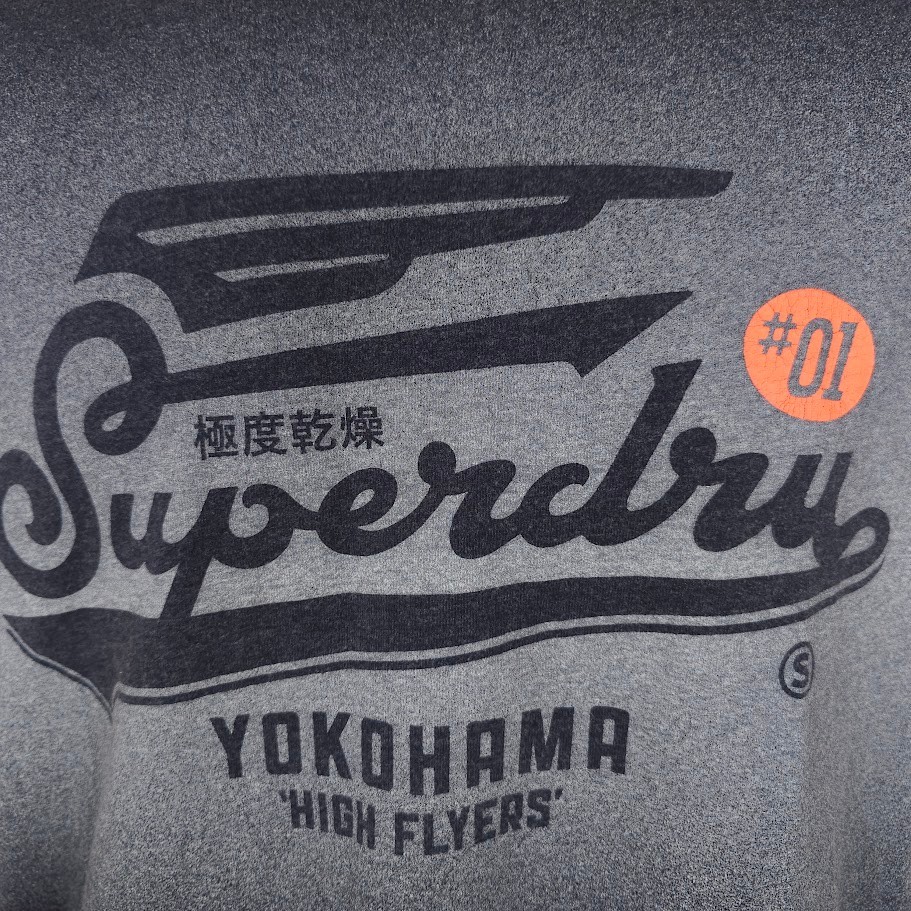 Superdry T Shirt Mens Size Large Gray Yokohama High Flyers Streetwear Japan gallery