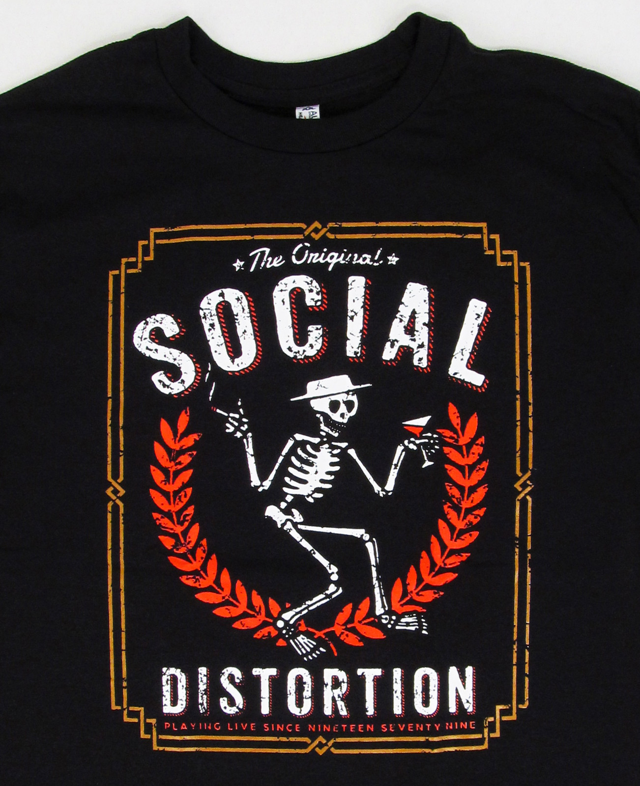 SOCIAL DISTORTION T-shirt Punk Rock Skeleton Logo Adult Mens Black New gallery