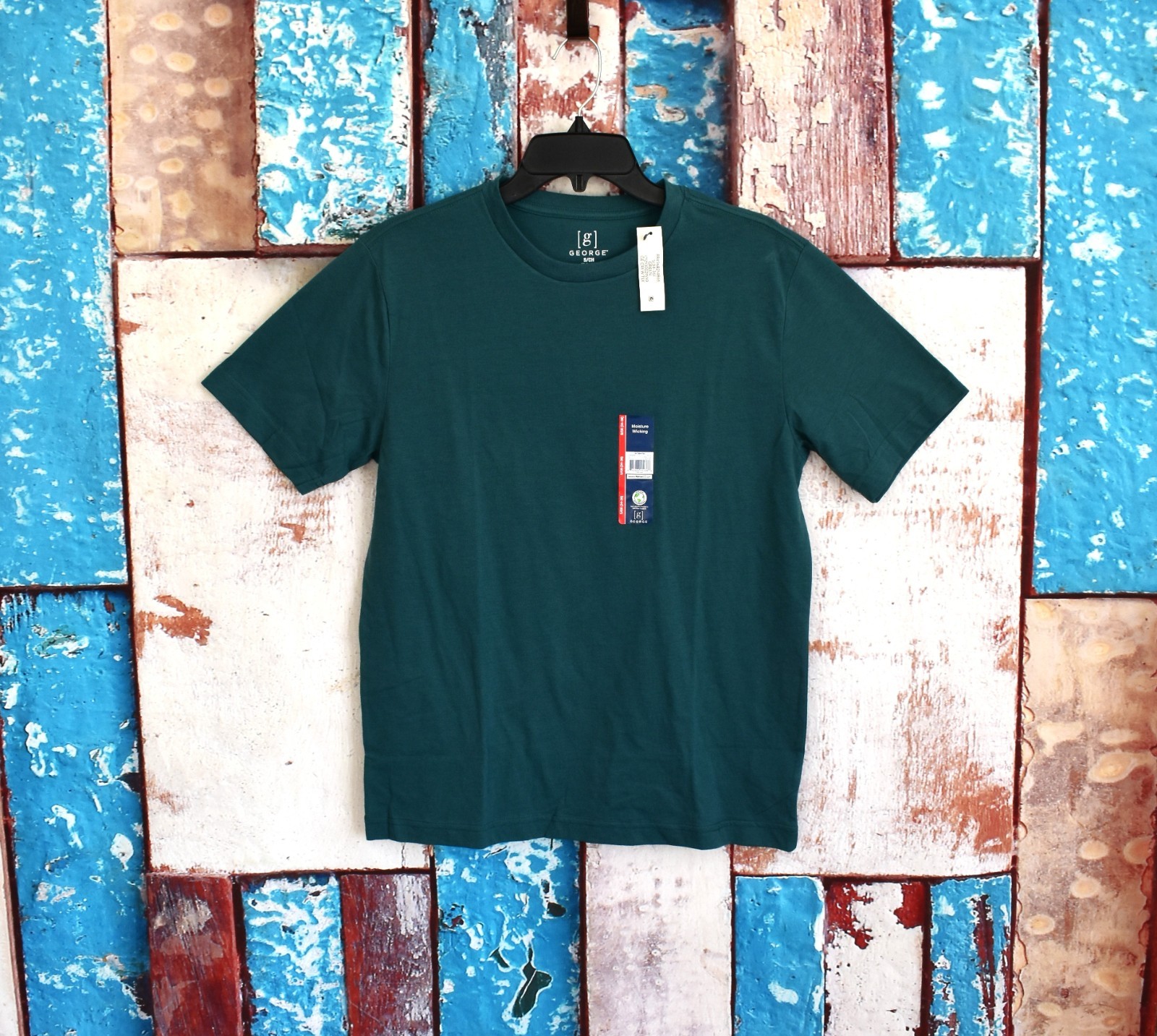 Men's George T-Shirt Crew Neck Short Sleeve Regular Fit SMALL Green NEW gallery