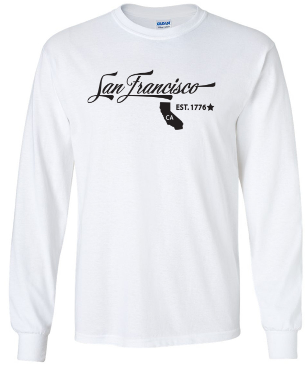San Francisco California T-Shirt Long Sleeve Graphic Tee Unisex Apparel Custom gallery