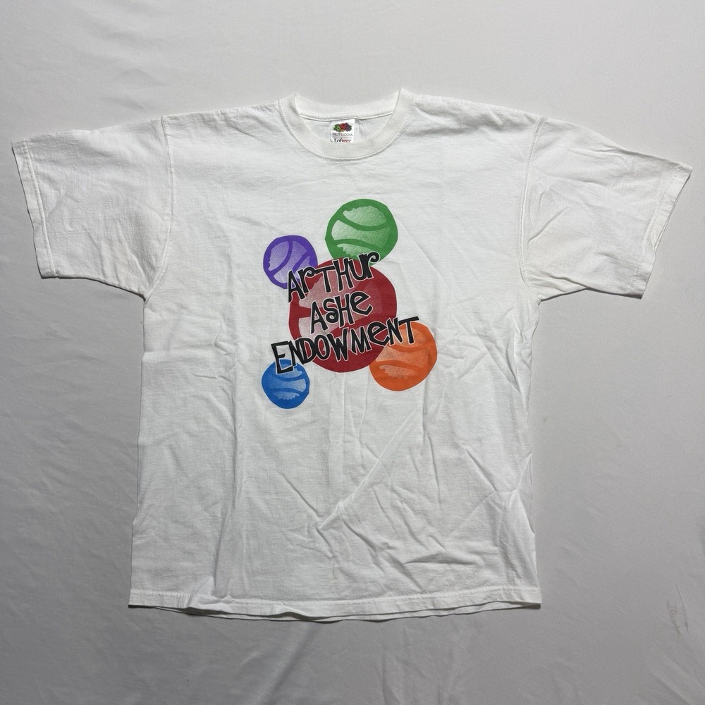 Vintage 90s Arthur Ashe Endowment Tee XL Fruit of the Loom Lofteez