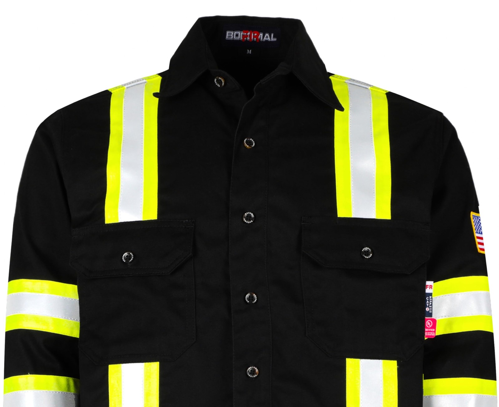 FR Shirts High Visibility Button Down 7.5oz ANSI/ISEA Type O Class1 Flame Res... gallery