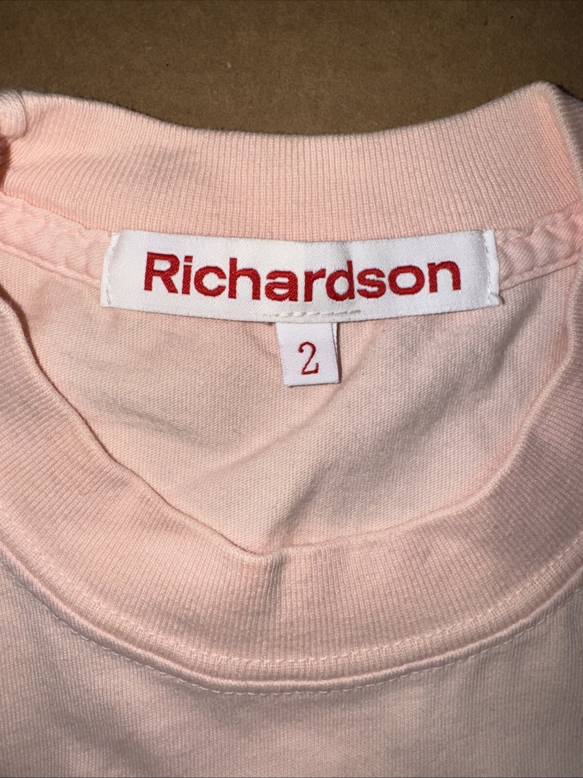Richardson Mens Tee Shirt -pink Size 2 - 100% Cotton - New gallery
