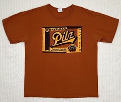 Live Oak Pilz Brewing Company Orange Shirt LG 21.5” X 27”