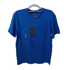 NEW VRST Essential Pocket Tee Blue Tide Size S SS Gym Train Athleisure