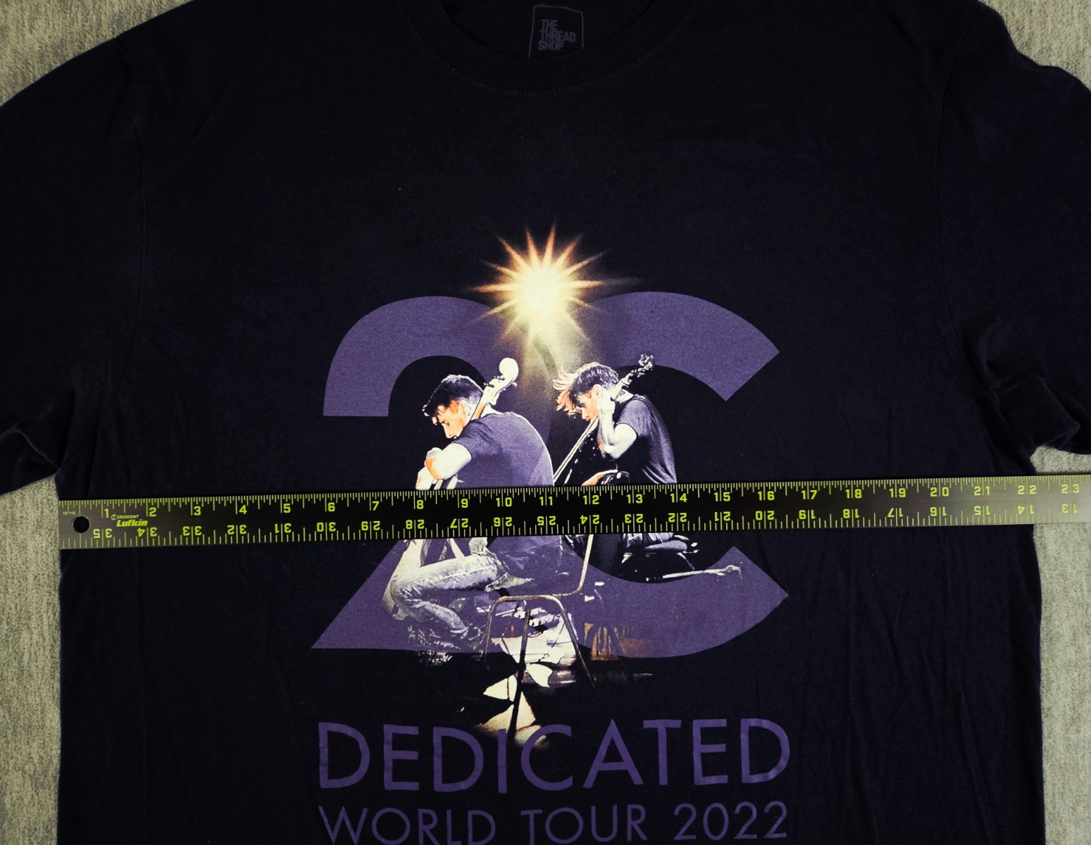 2Cellos Dedicated World Tour 2022 Adult XL Shirt Blue The Thread Shop gallery