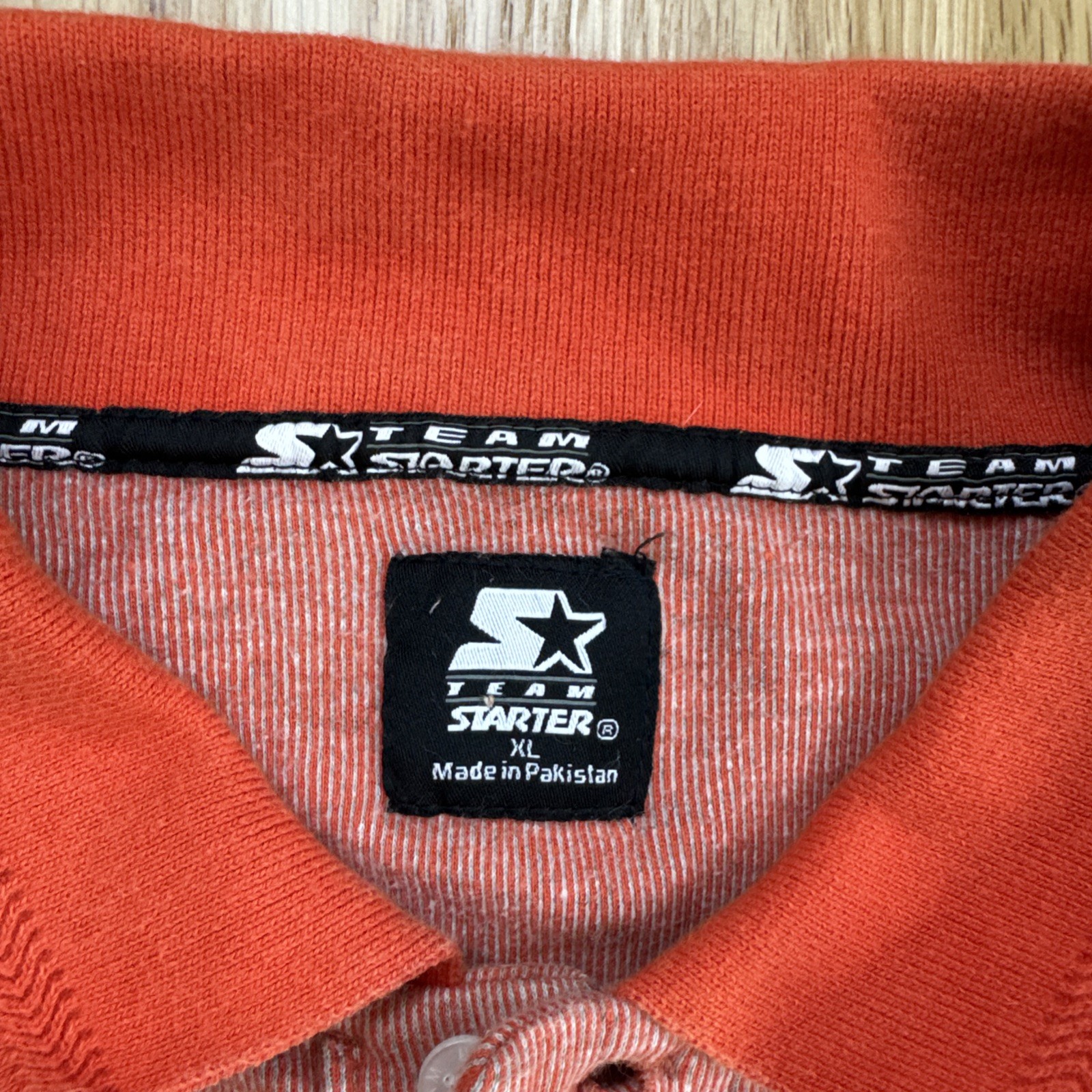 VTG Starter Clemson Tigers Polo Shirt Size XL Textured Fabric 90s 80s College gallery
