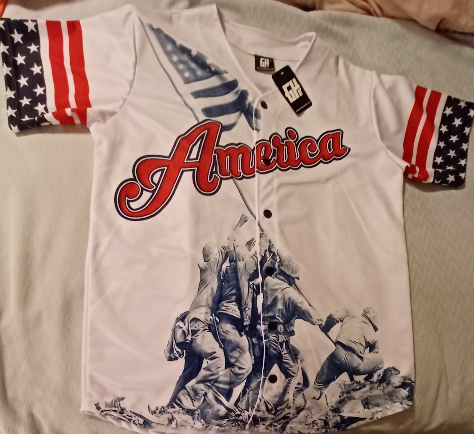 Mens polyester USA Patriotic Shirt gallery