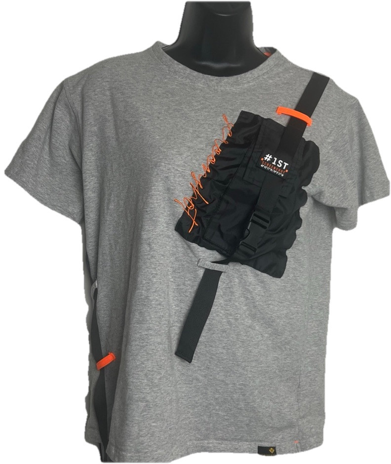 Screenshot Gray Shirt Hip Hop NYC Nylon Pocket Buckle Stylish Urban Neon Small