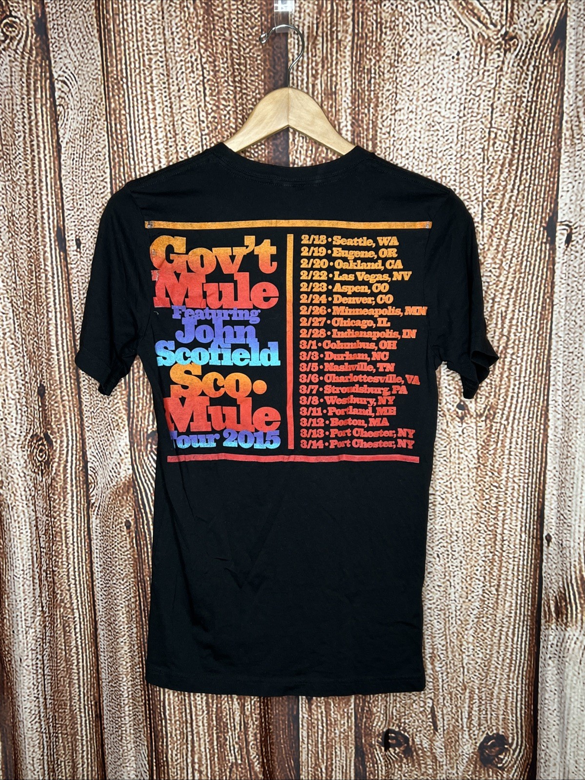 Govt. Mule Tee 2015 Black Shirt Small gallery
