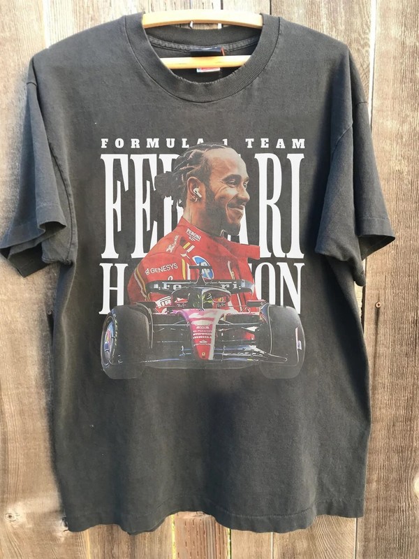 Lewis Hamilton Ferrari F1 T-Shirt, Vintage Hamilton F1 Graphic Tee AN51395